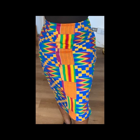 🇬🇭Kente Pencil Skirt🇬🇭 - Picture 1 of 8